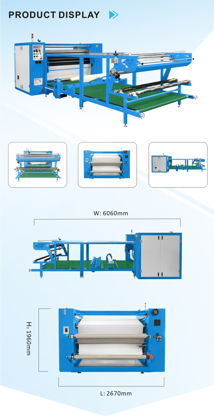 Cheap sublimation roller fabrics to sheet roll heat press machine big size
